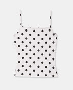 Débardeur fines bretelles motif pois