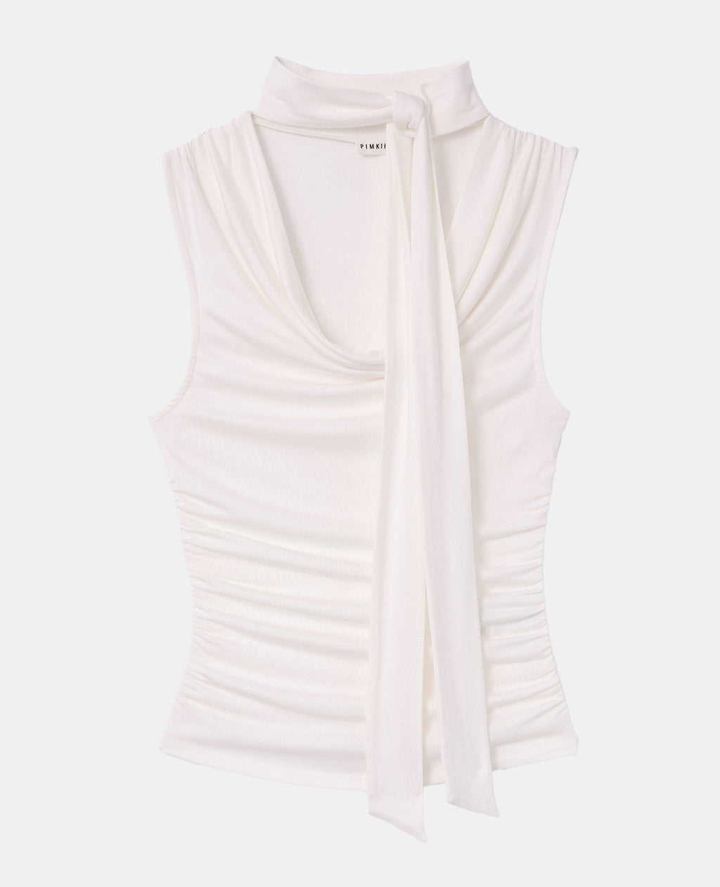Top sans manches encolure bénitier avec écharpe