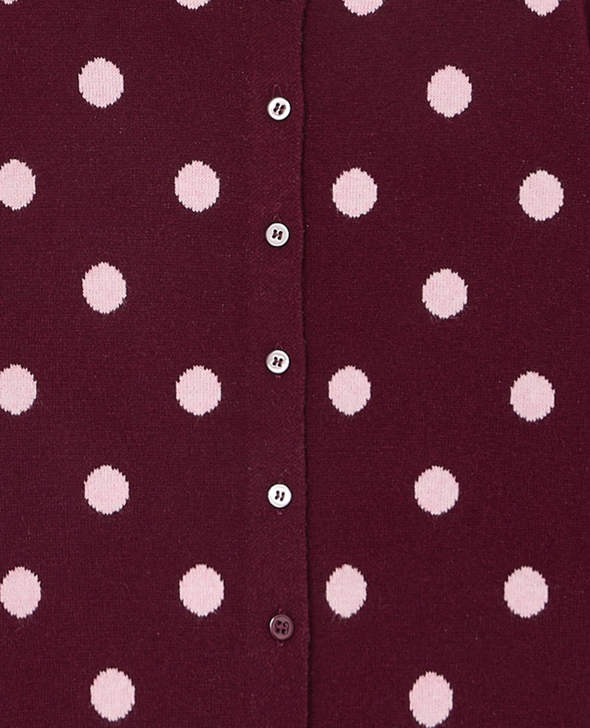 Gilet col rond à pois