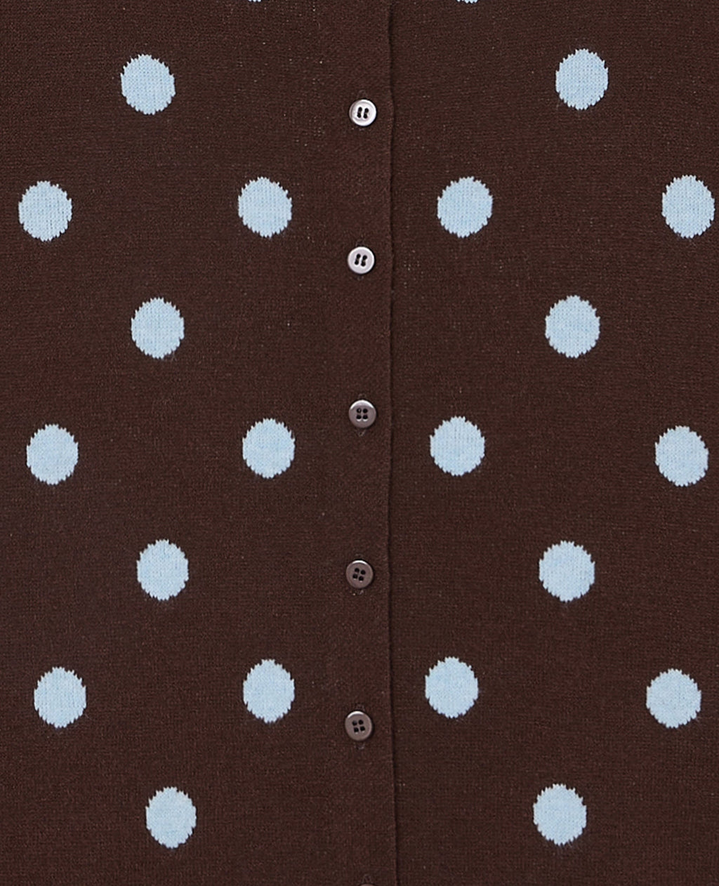 Gilet col rond à pois