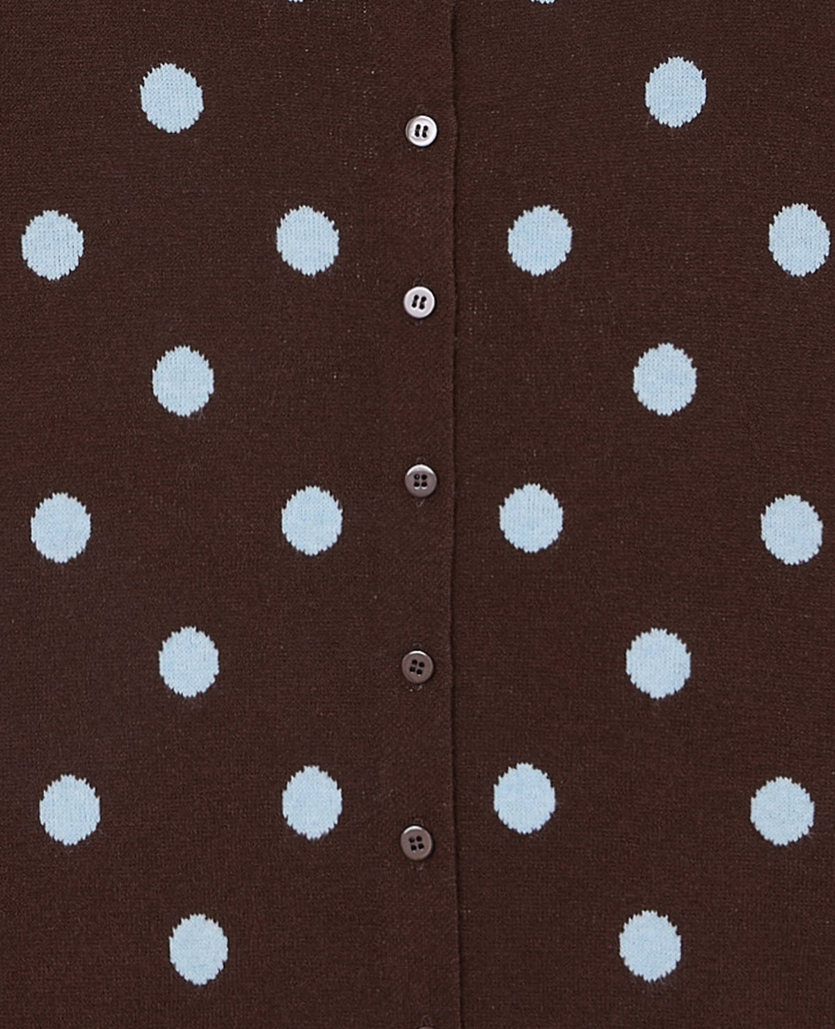 Gilet col rond à pois