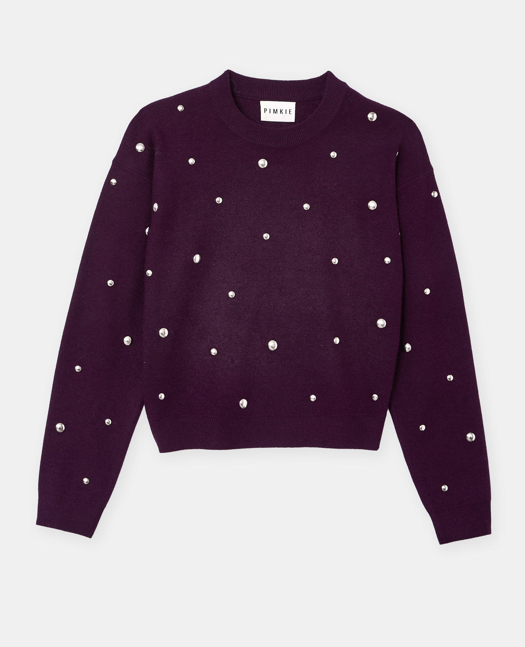 Pull col rond avec clous