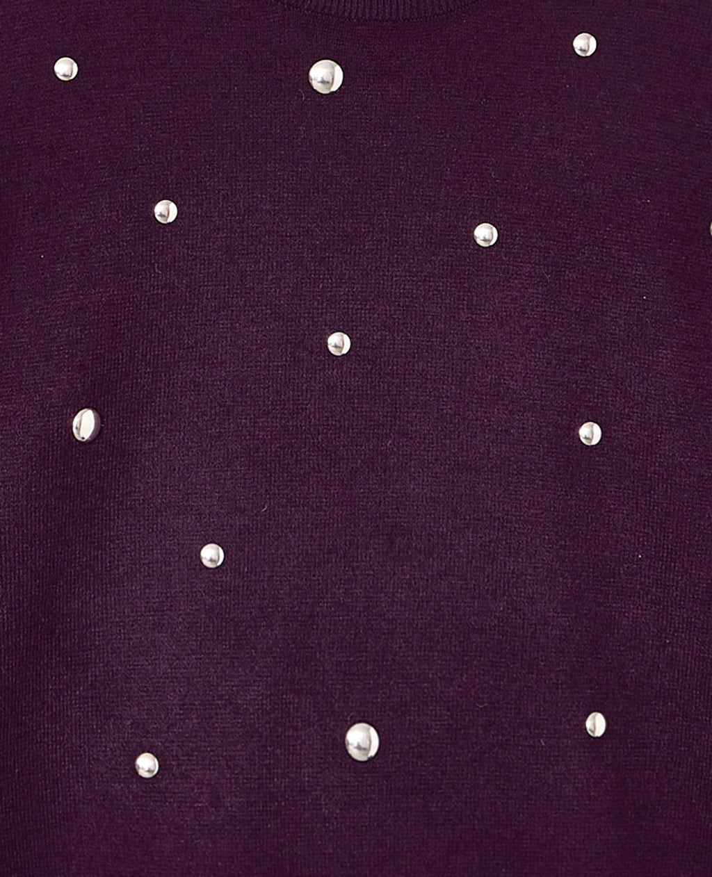 Pull col rond avec clous