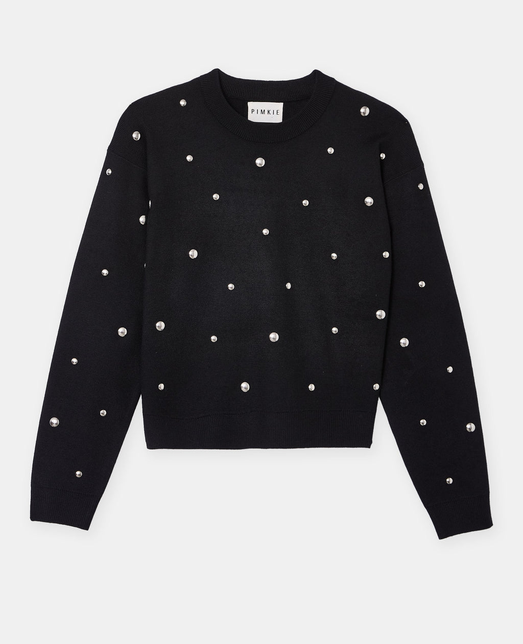 Pull col rond avec clous