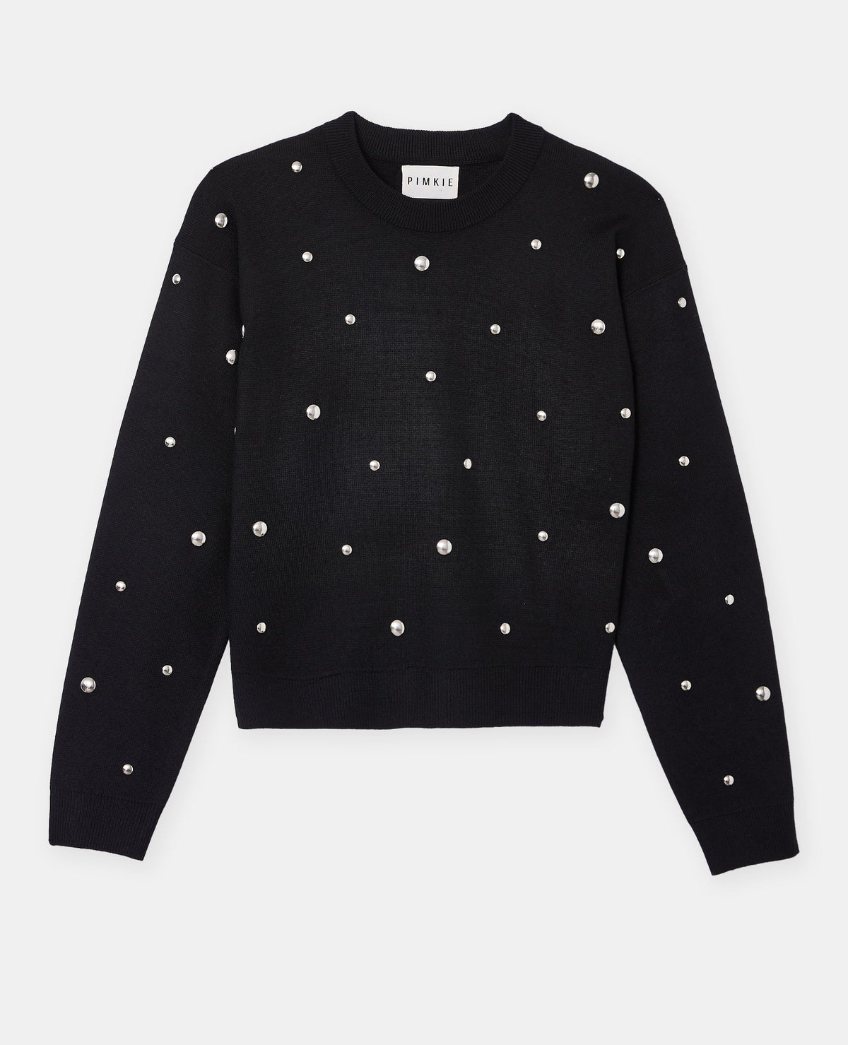 Pull col rond avec clous
