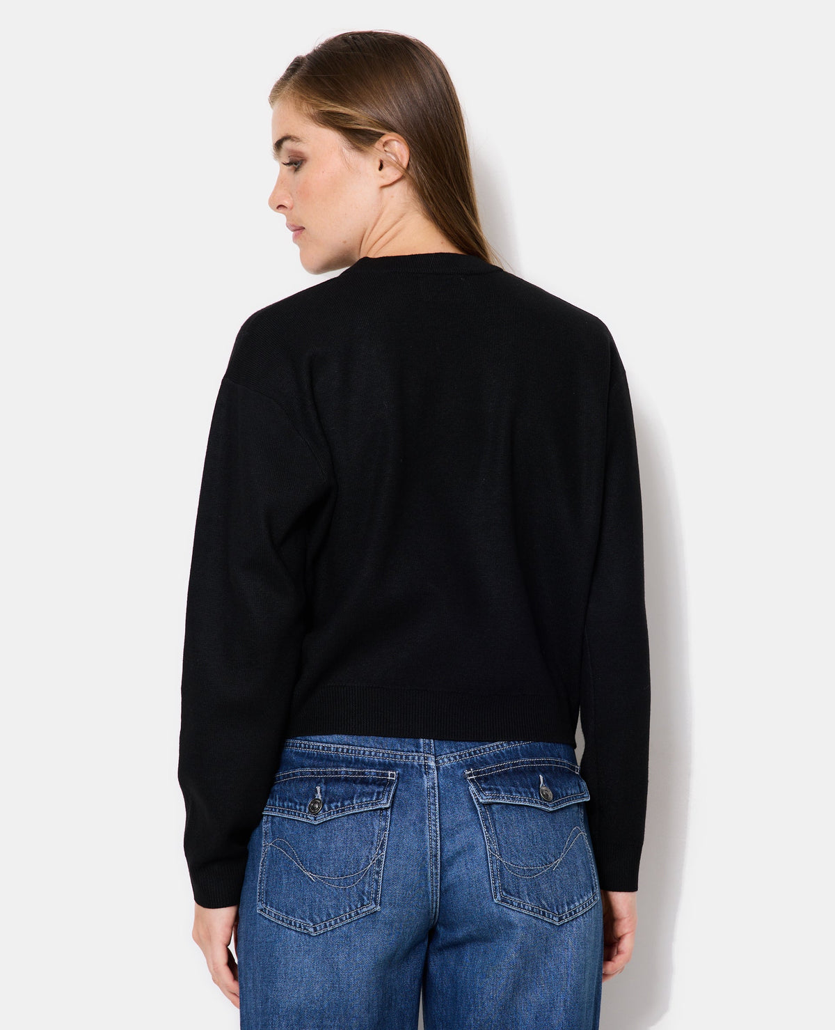 Pull col rond avec clous