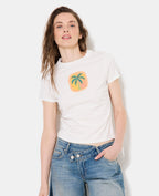 T-shirt ajusté avec print palmier