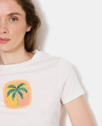 T-shirt ajusté avec print palmier
