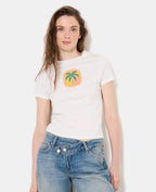 T-shirt ajusté avec print palmier