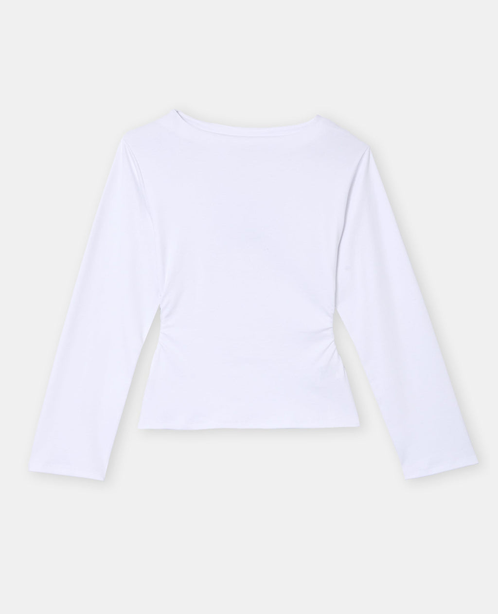 T-shirt manches longues avec taille cintrée et fronces