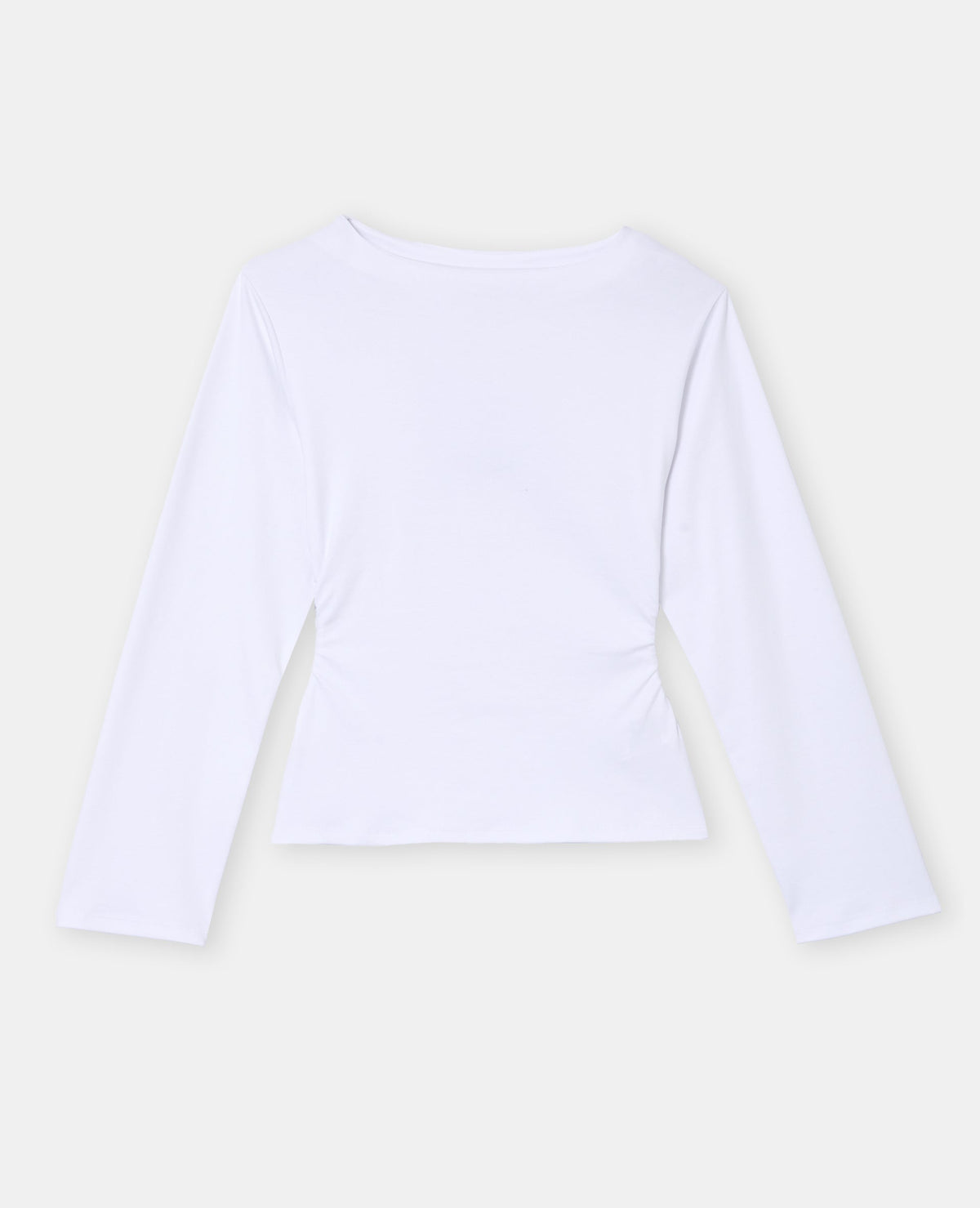 T-shirt manches longues avec taille cintrée et fronces