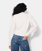 Pull col montant avec épaulettes