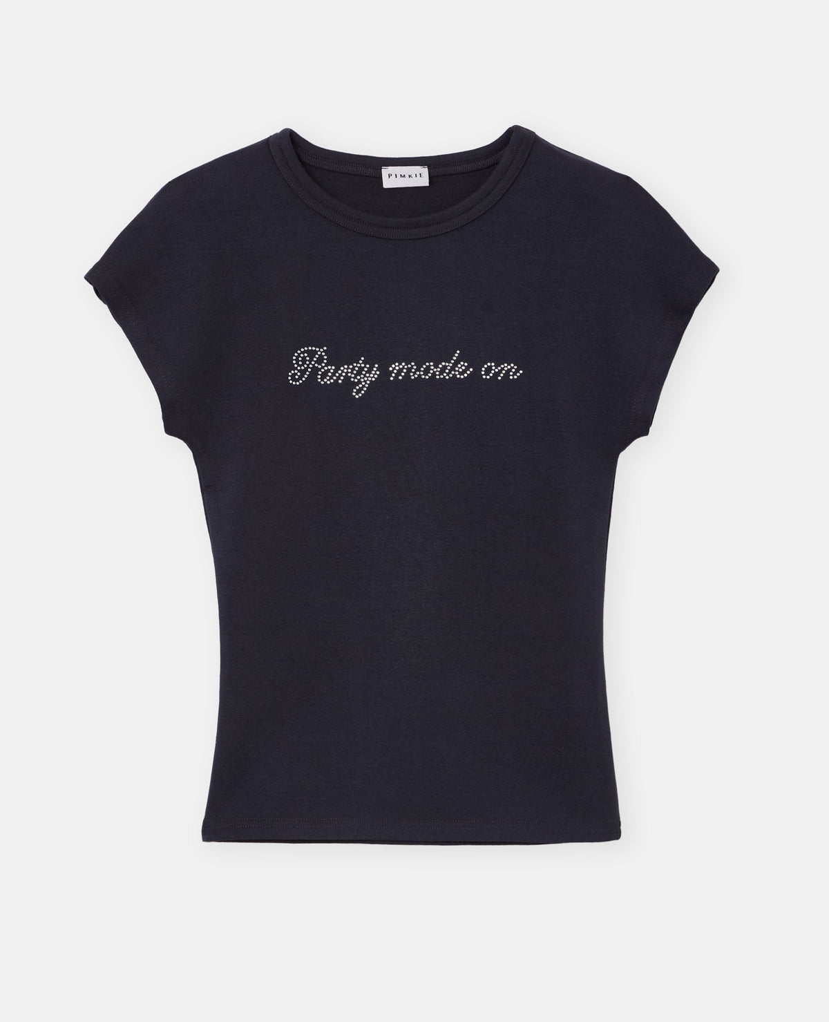 T-shirt ajusté avec message en strass