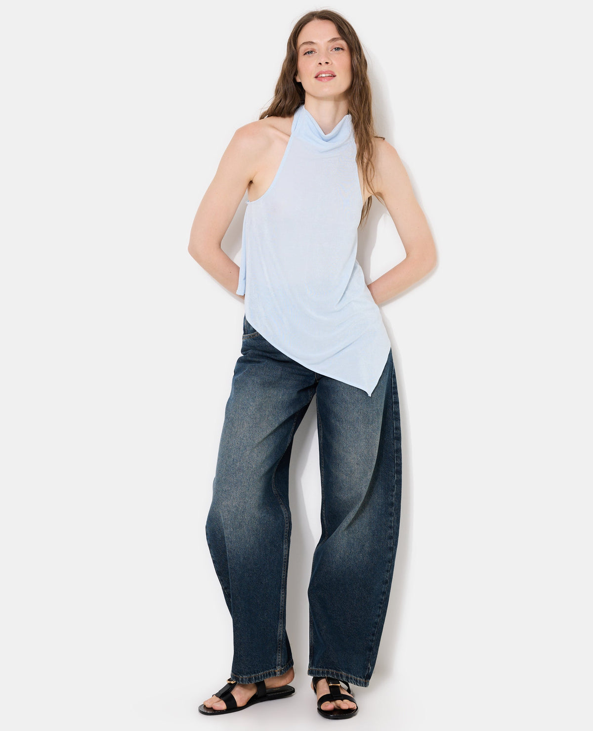 Top dos-nu asymétrique en maille fluide