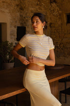 T-shirt ajusté rayé