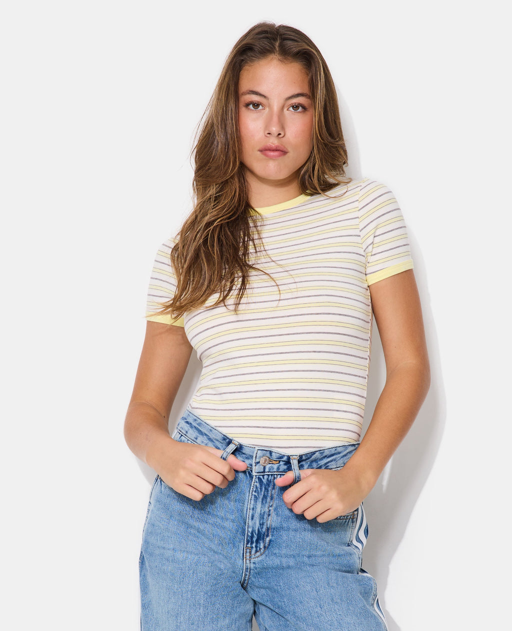 T-shirt ajusté rayé