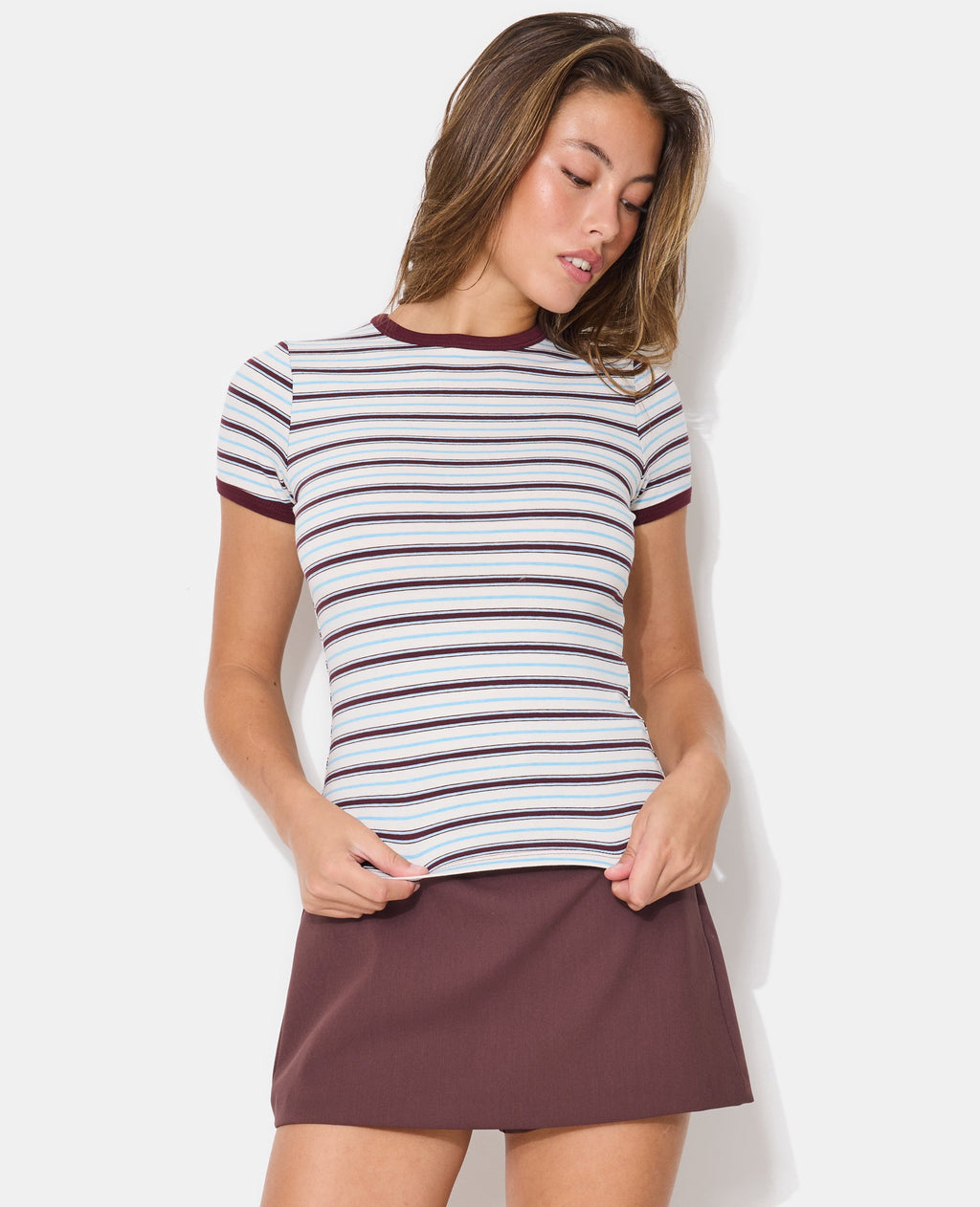 T-shirt ajusté rayé