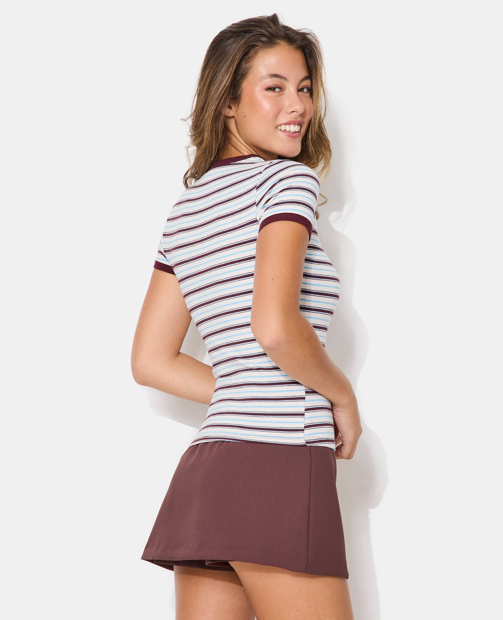 T-shirt ajusté rayé