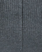 Gilet maille côtelée avec fourrure