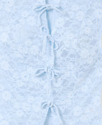 Top en dentelle col mao