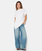 T-shirt oversize effet superposition bas nuisette