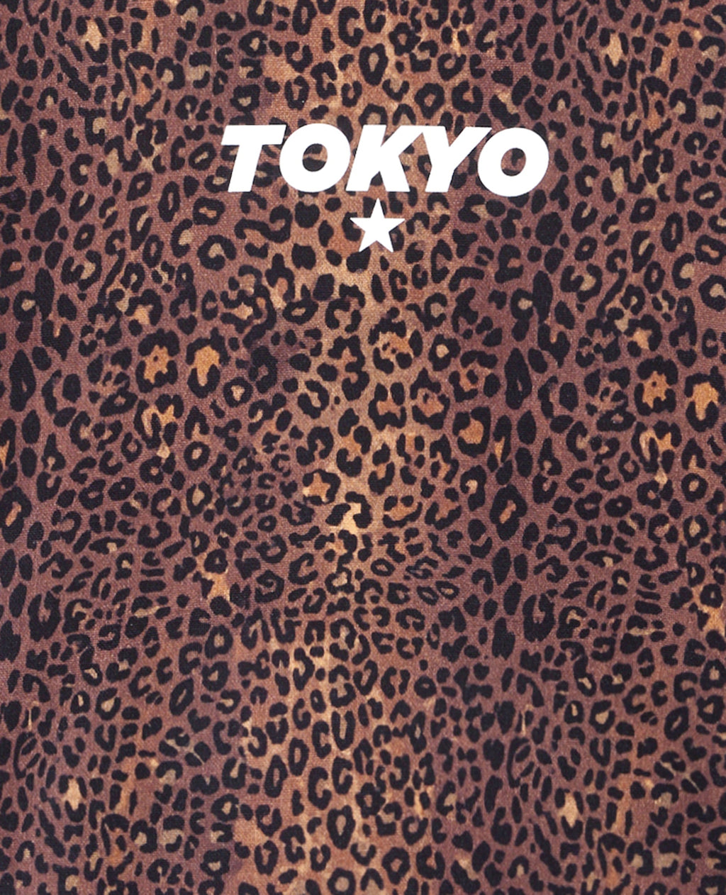 Sweat léopard avec print TOKYO et bandes