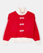 Gilet zippé en maille serrée esprit asiatique