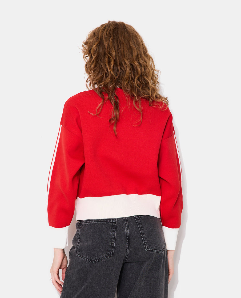Gilet zippé en maille serrée esprit asiatique