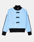 Gilet zippé en maille serrée esprit asiatique
