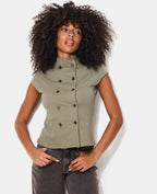 T-shirt double boutonnage esprit officier