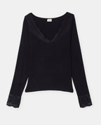 T-shirt manches longues avec dentelle