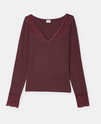 T-shirt manches longues avec dentelle
