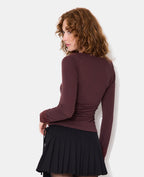 T-shirt manches longues avec dentelle
