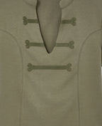 T-shirt court esprit asie avec col mao