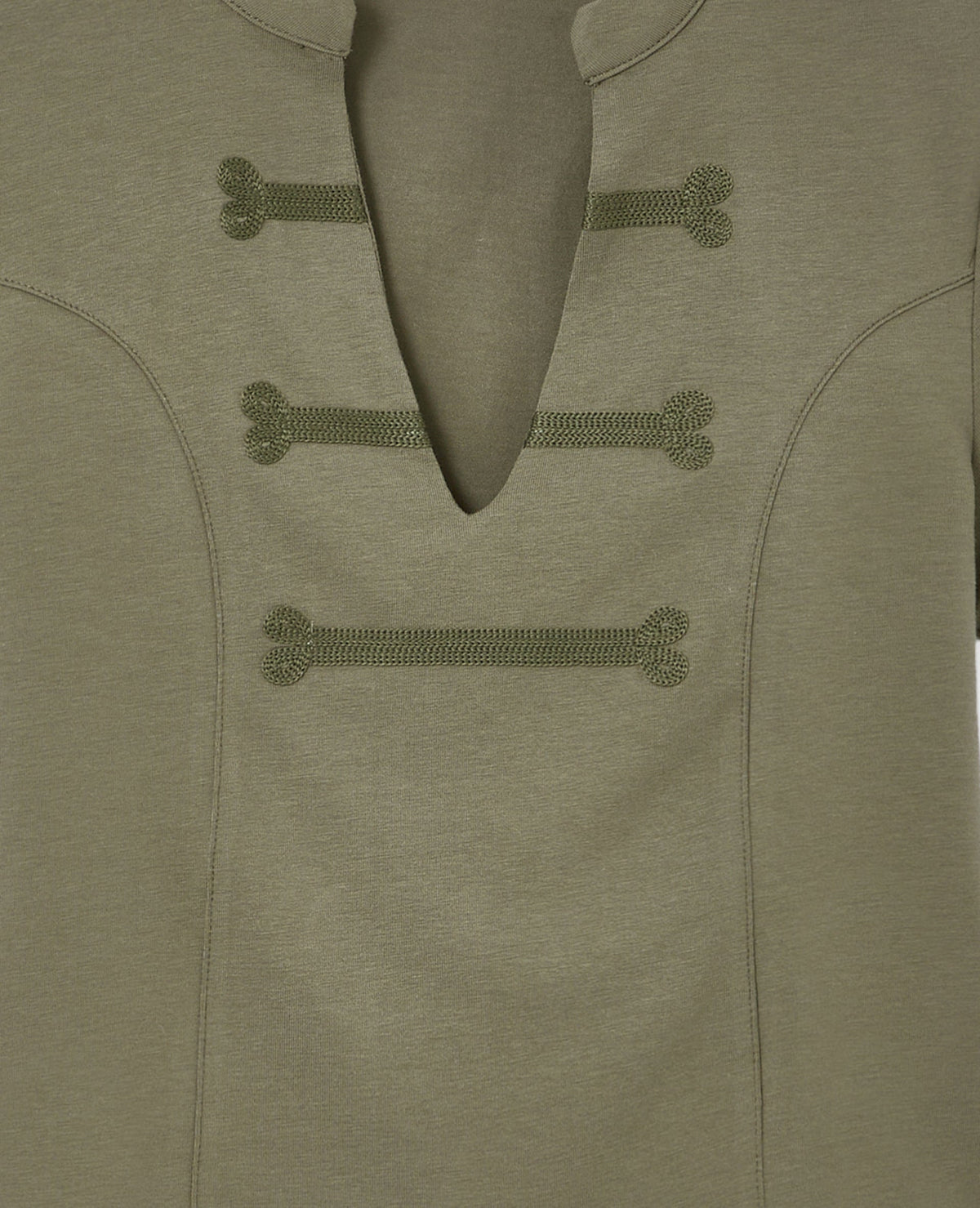 T-shirt court esprit asie avec col mao
