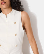 Top sans manches façon officier
