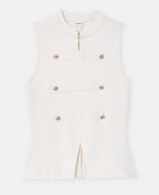 Top sans manches façon officier