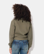 Sweat zippé esprit veste officier avec boutons
