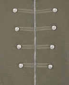 Sweat zippé esprit veste officier avec boutons