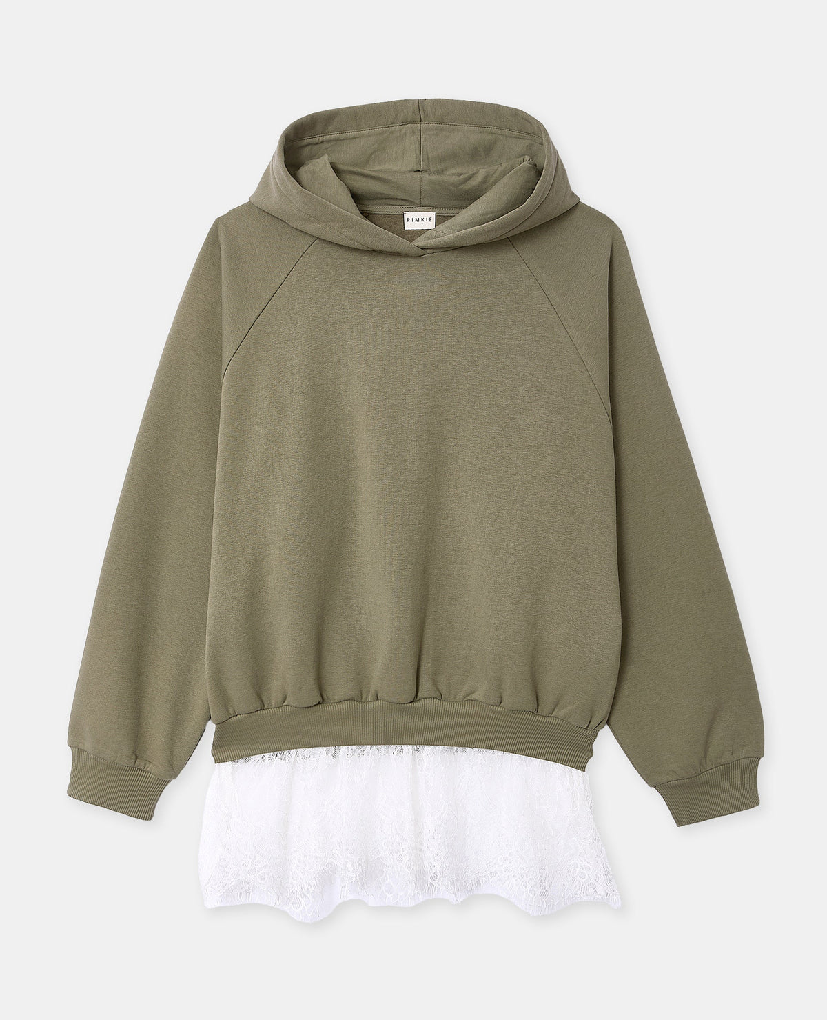 Sweat capuche oversize avec dentelle