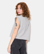 Sweat court avec détail mancherons