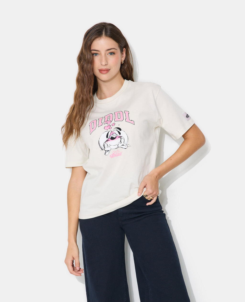 T-shirt manches courtes print Diddl devant et dos