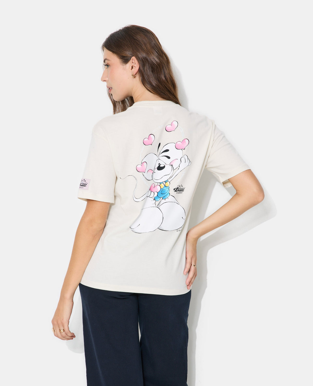 T-shirt manches courtes print Diddl devant et dos