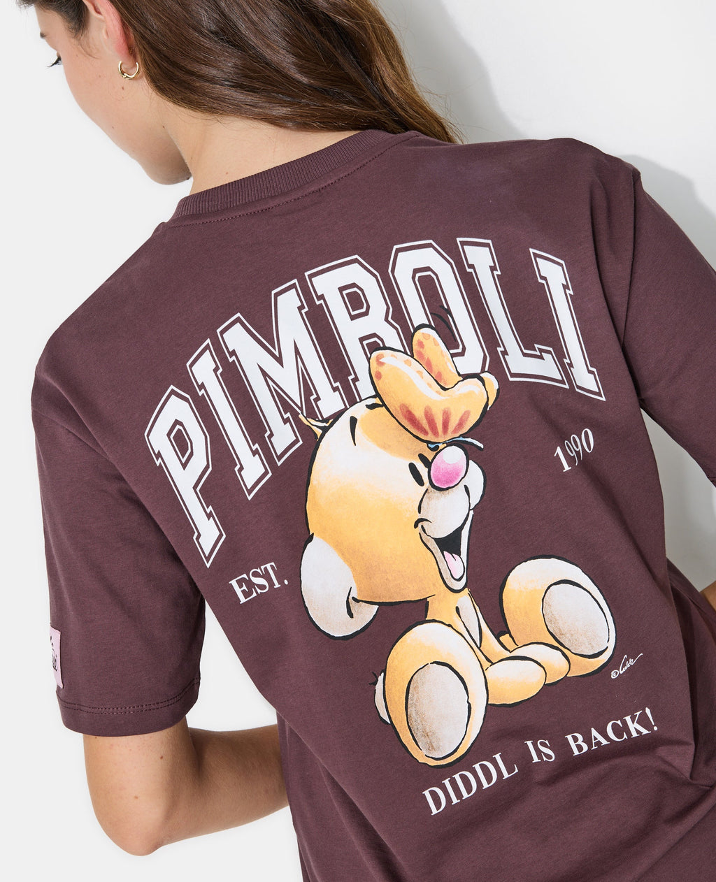 T-shirt manches courtes print Diddl devant et dos