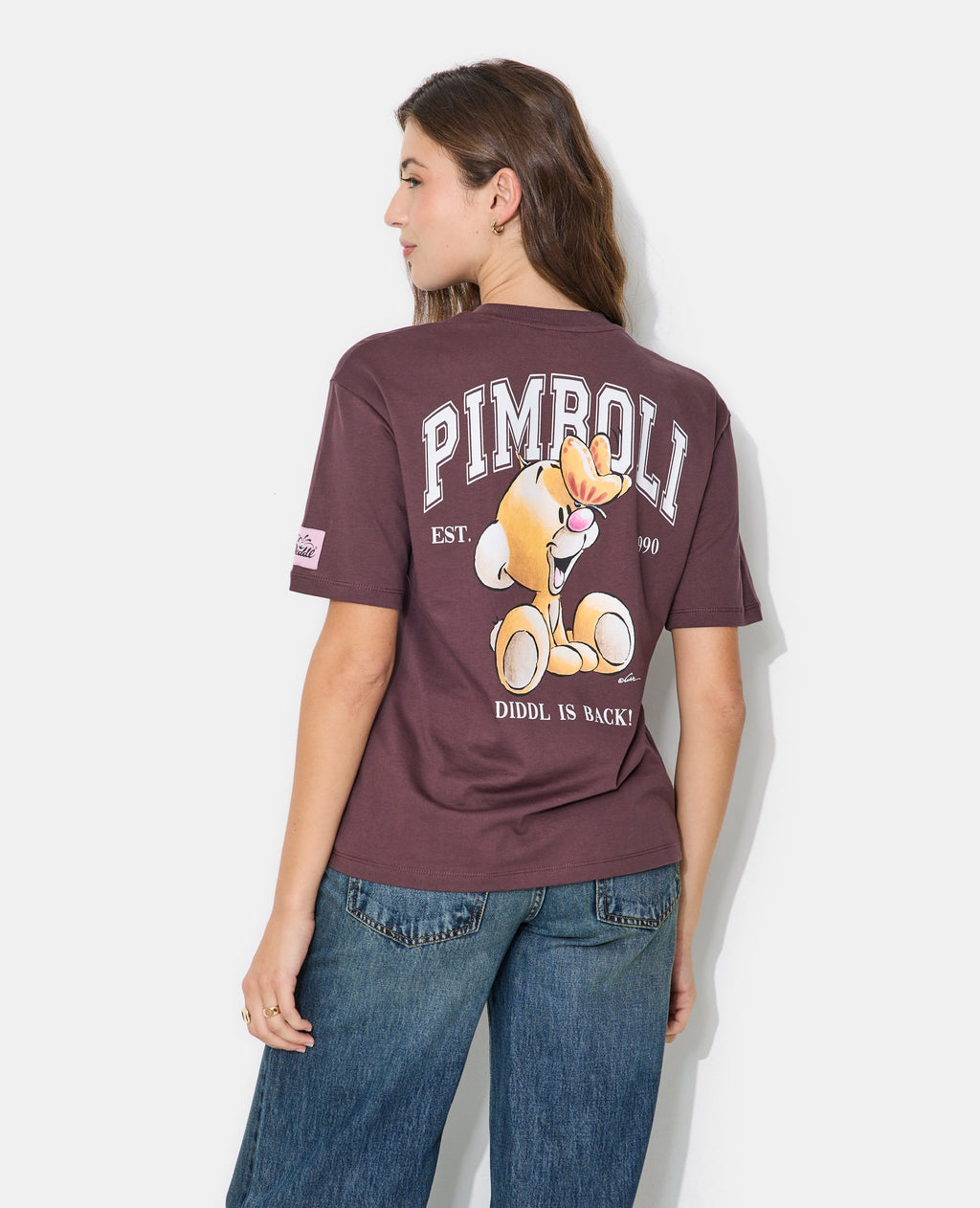 T-shirt manches courtes print Diddl devant et dos
