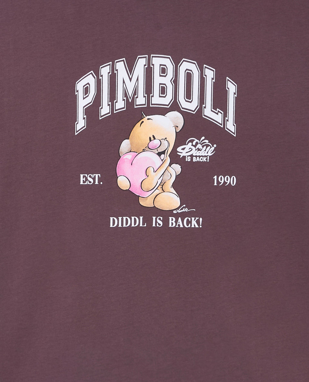 T-shirt manches courtes print Diddl devant et dos