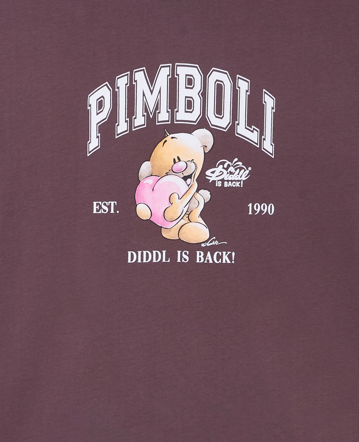 T-shirt manches courtes print Diddl devant et dos