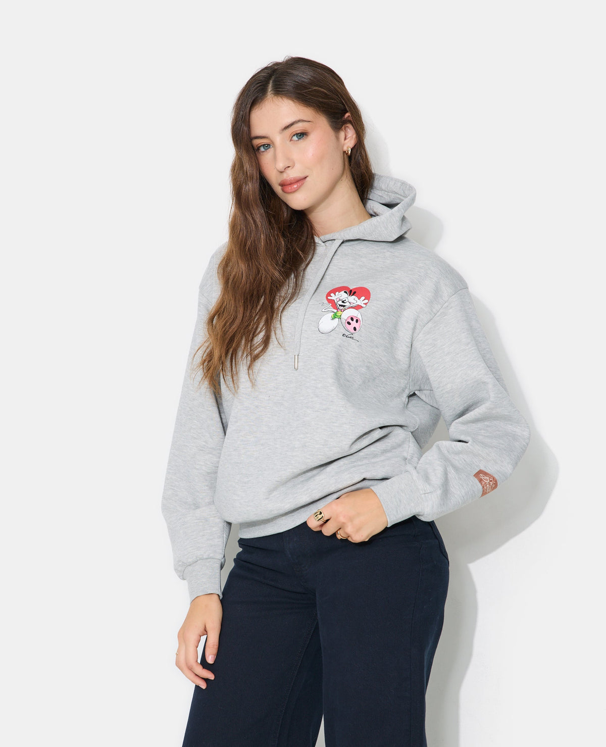 Sweat capuche print Diddl poitrine et dos