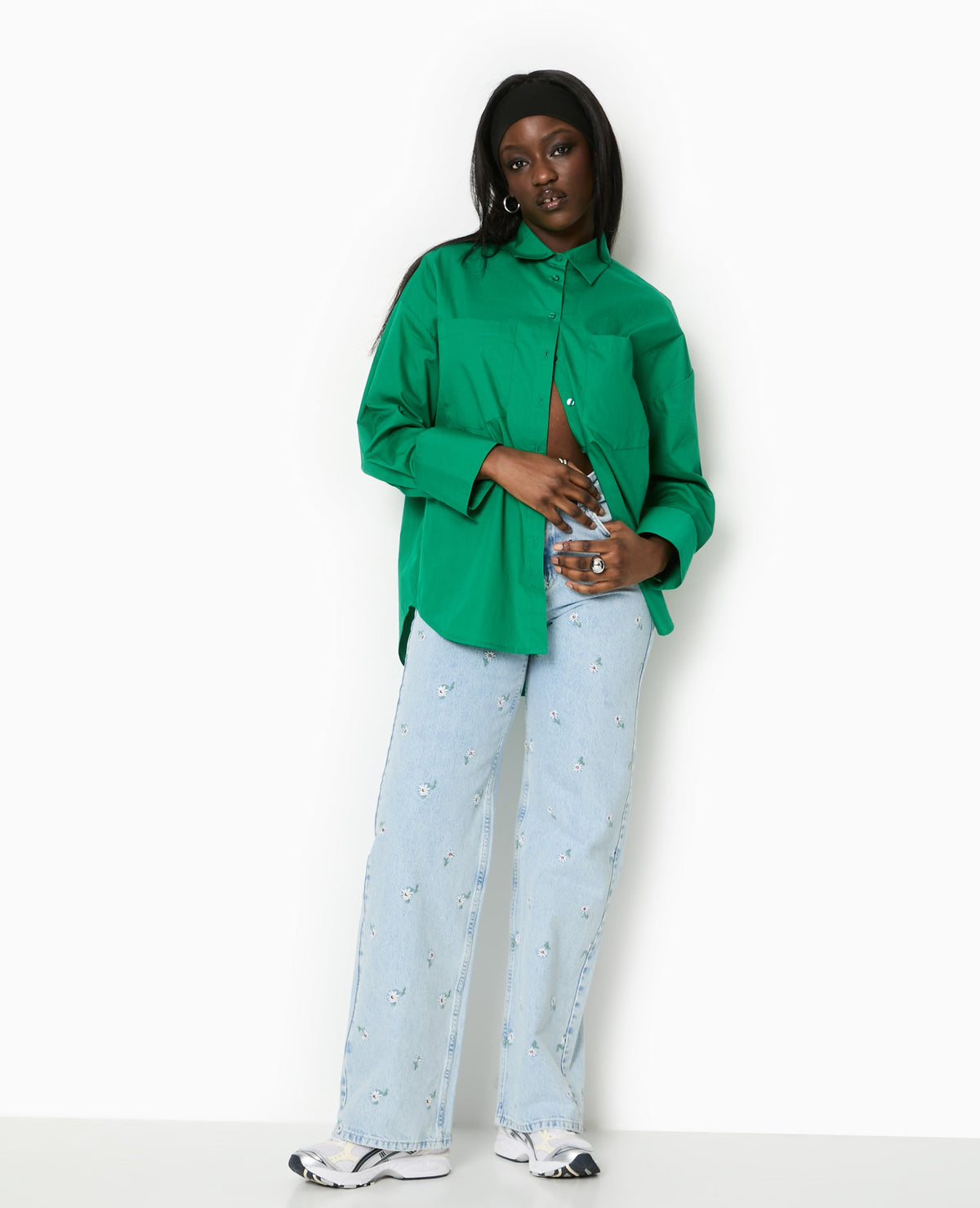Chemise oversize avec poches