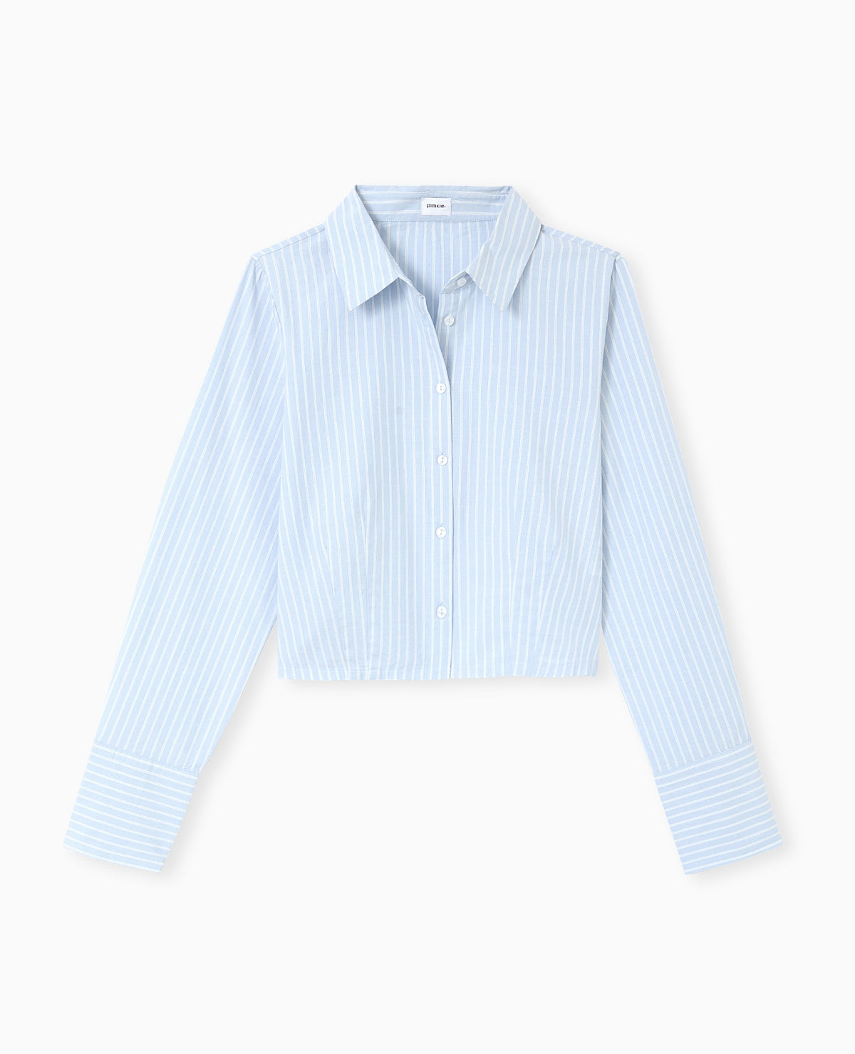 Chemise courte et resserrée avec rayures